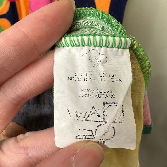 Md Farm Rio Dress Colorful Abstract Drop Waist Tropical Artsy Maximalist *Flawed - Picture 6 of 11